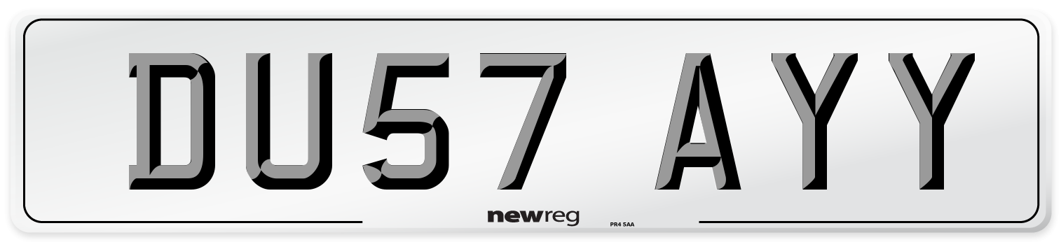 DU57 AYY Number Plate from New Reg